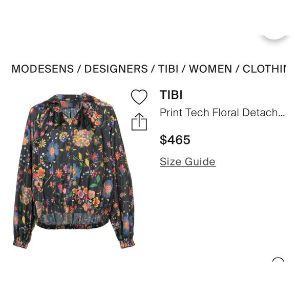 TIBI FLORAL PRINT ANORAK JACKET WITH DETACHABLE HOOD WATER REPELLENT WOMEN SZ L - Picture 15 of 15